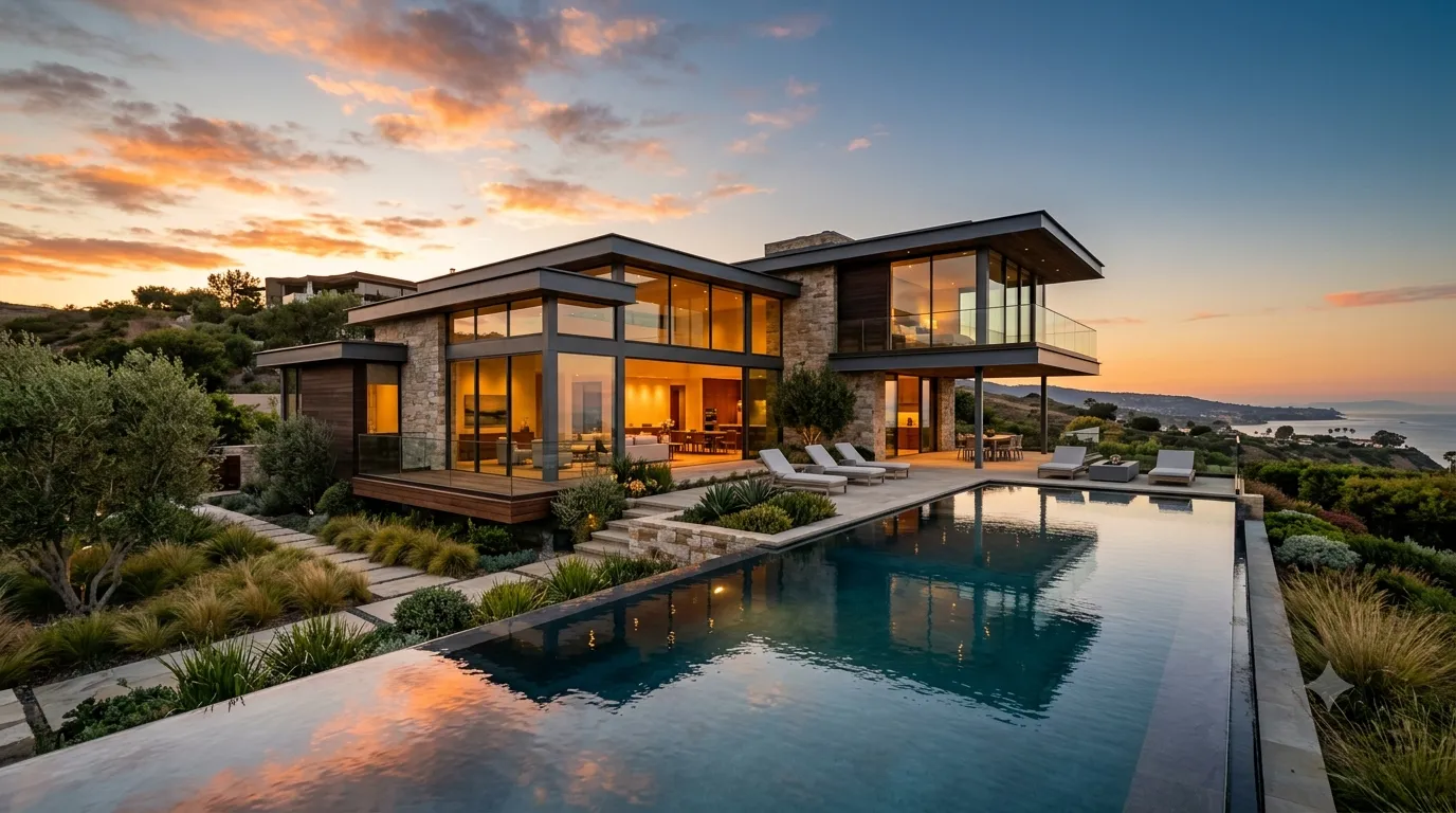 Modern residential building exterior