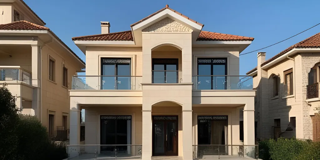 Browsing property listings on a laptop