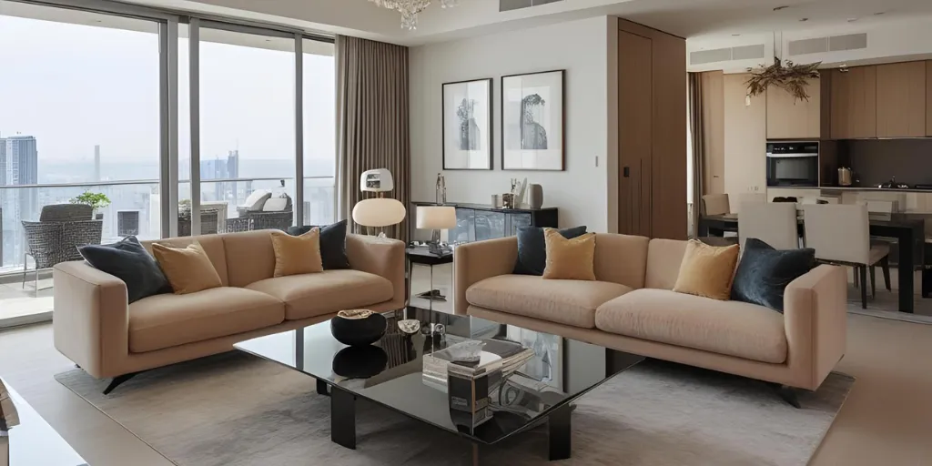 Bright living room of a property for sale